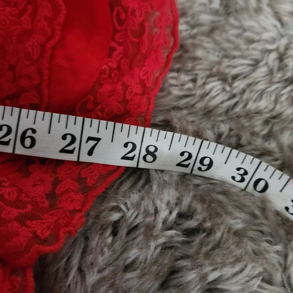 Free People High Risk Red Halter‎ Top Mini Dress Lace Trim Women's Size Small